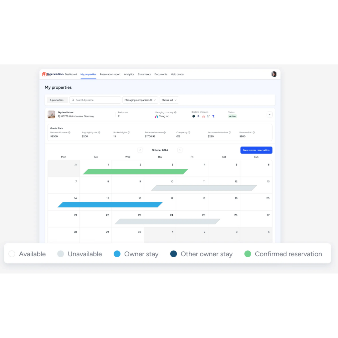 Owner Portal Desktop